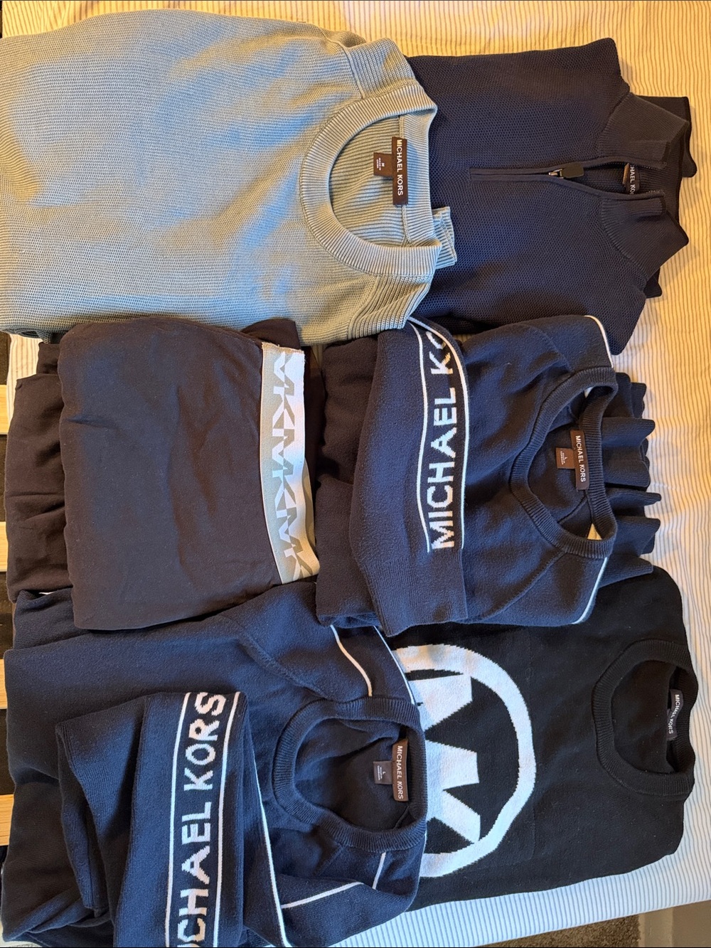 Michael Kors Navy & Light Blue Sweatshirt and Pullover Set